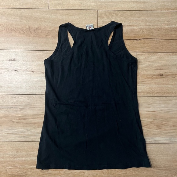 Amsterdam Black Tank Top with Pink Bicycle Shadow Graphic - Picture 2 of 5